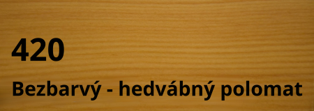  420 bezbarvý - hedvábný polomat